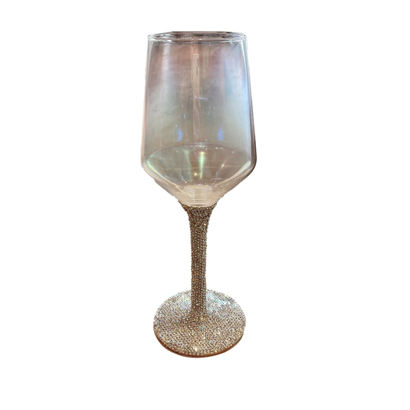 Bling Rhinestone Wine Glass – Colorful Crystal Goblet Champagne Glass for Gifts & Home Use