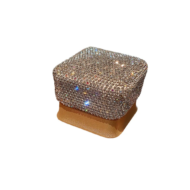 Luxury Diamond Jewelry Box – High-End Storage Case for Rings, Necklaces, Bracelets & Pendant