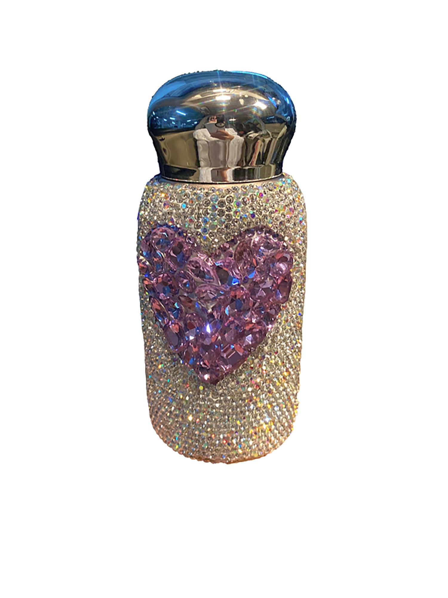 Diamond-Encrusted Love Stainless Steel Thermos Cup – Portable Car Water Bottle for Women