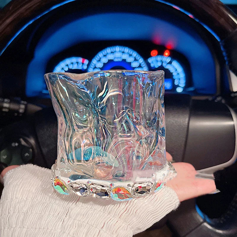 Premium Diamond Drink Glass – Elegant Juice, Cocktail & Beer Cup