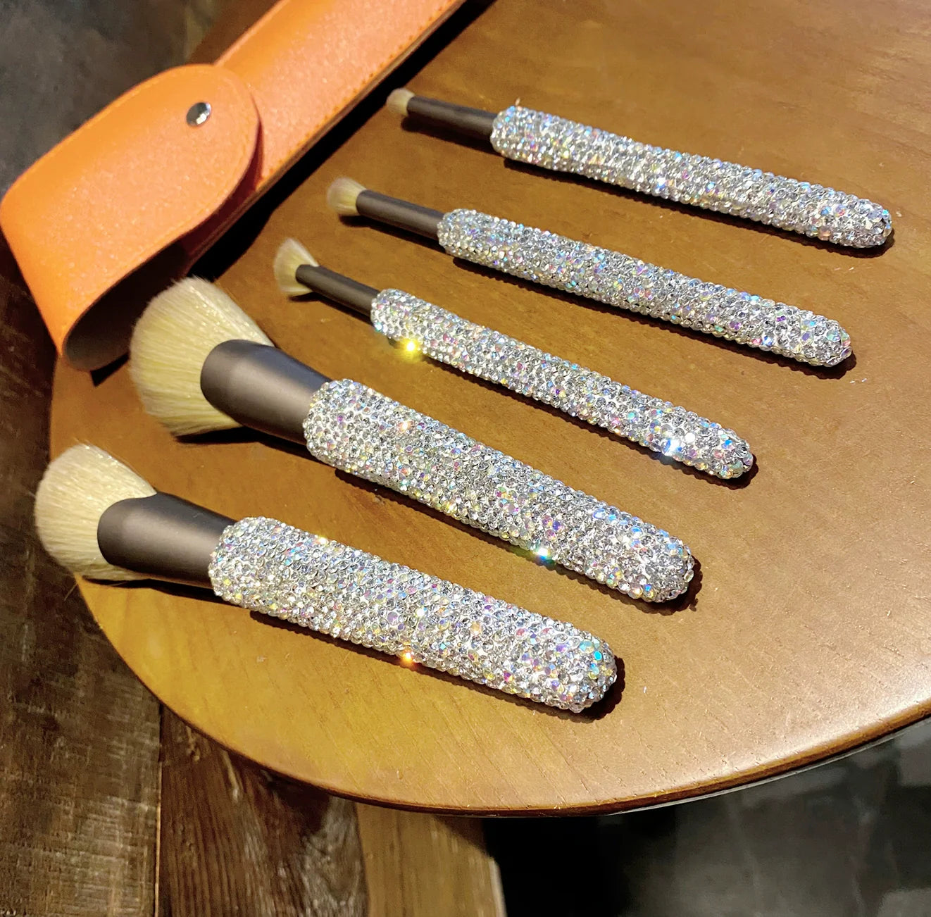 Elegant Diamond Makeup Brush Set – Professional 5 Super Soft Cosmetic Brushes