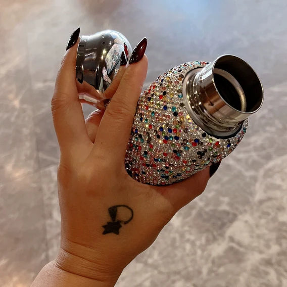 Trendy Diamond Water Bottle – Compact Stainless Steel Thermos, Ideal Birthday Gift
