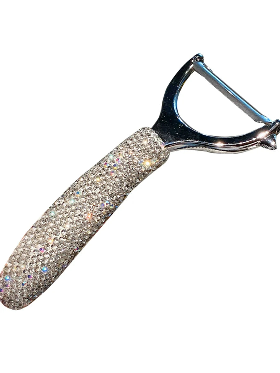 Multifunctional Diamond-Encrusted Peeling Knife – Home Kitchen Fruit Scraper