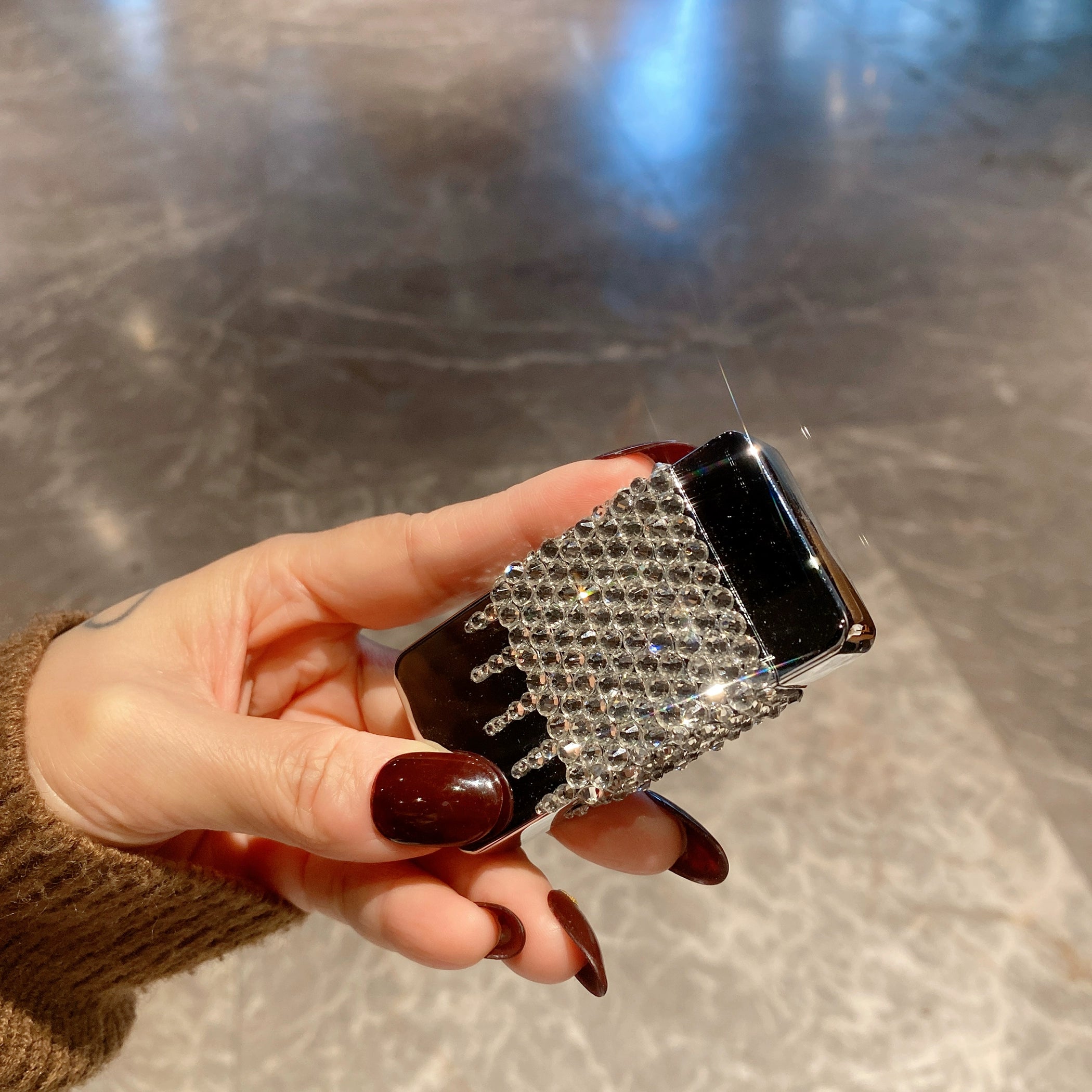 Diamond-Encrusted Rechargeable Arc Lighter – Portable USB Electric Lighter for Outdoor & Travel