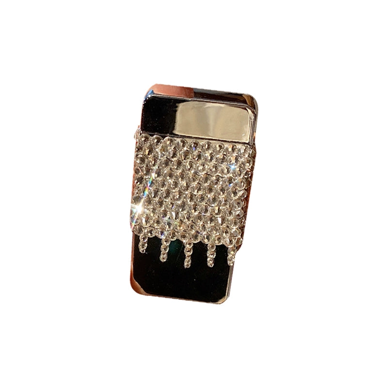 Diamond-Encrusted Rechargeable Arc Lighter – Portable USB Electric Lighter for Outdoor & Travel