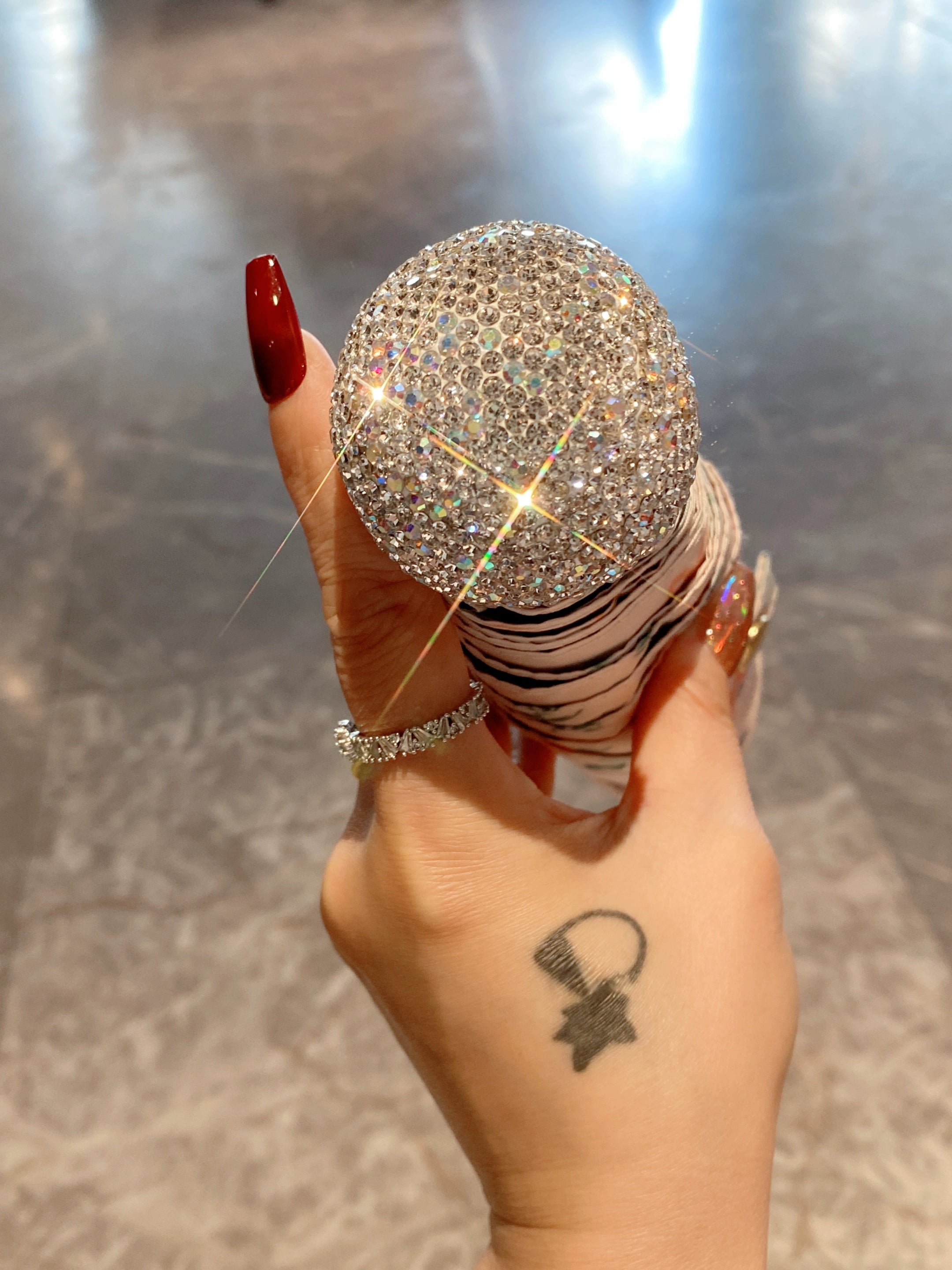 Diamond-Inlaid Mini Flower Folding Parasol – Portable Anti-UV Summer Sun Umbrella for Women, Travel & Vacation