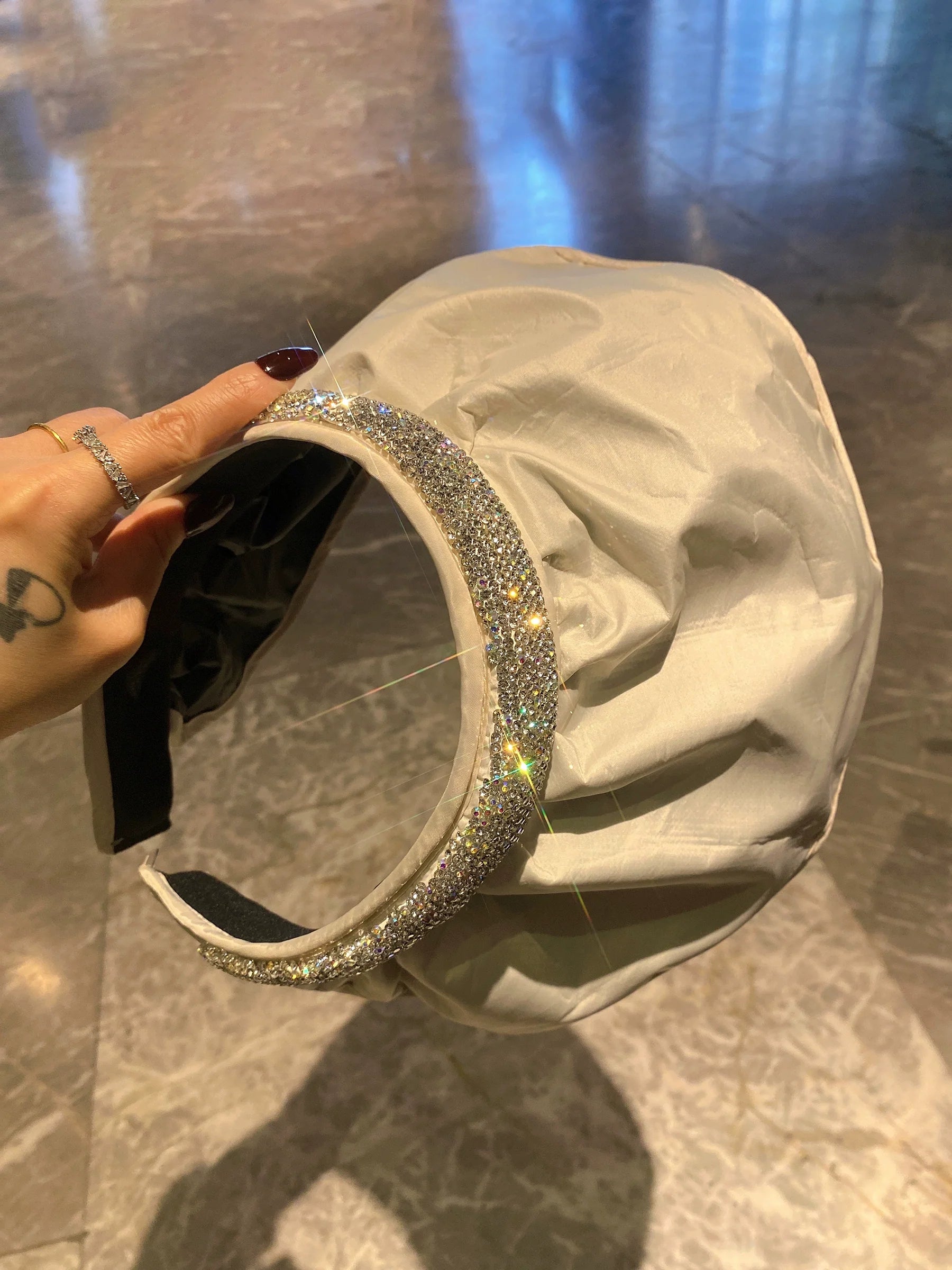 Fashion Summer Sun Hat for Women – Diamond Decor, Large Brim, Anti-UV