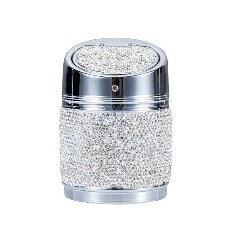 Diamond-Encrusted Car Ashtray Cover – Multifunctional Universal Automotive Accessory
