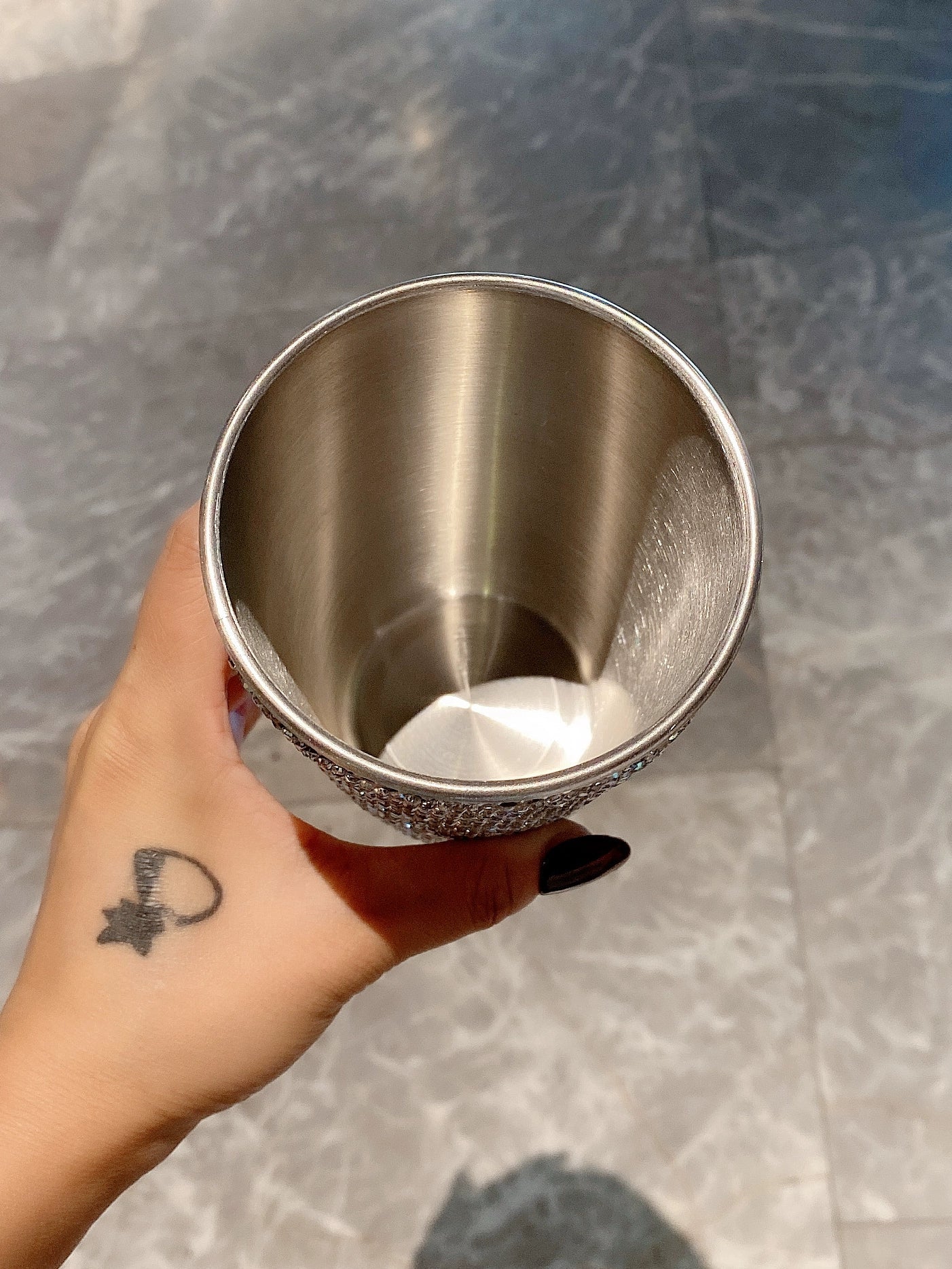Sparkling Diamond Stainless Steel Mug – Portable Outdoor Coffee & Beer Cup, Single-Layer