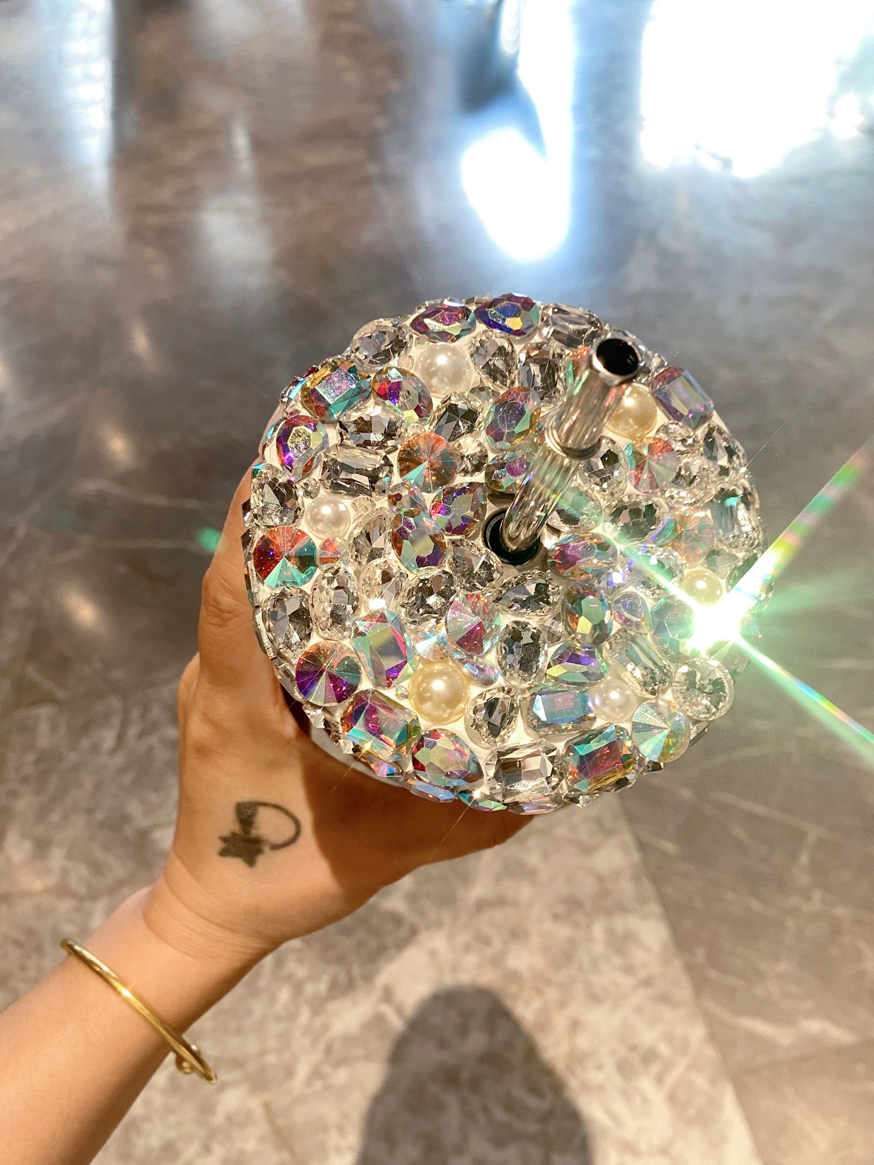 High-End Luxury Version Of Large Diamond Straw Cup Drinking Cup Thermos Cup For Girls With High Appearance And Large Capacity 304 Stainless Steel