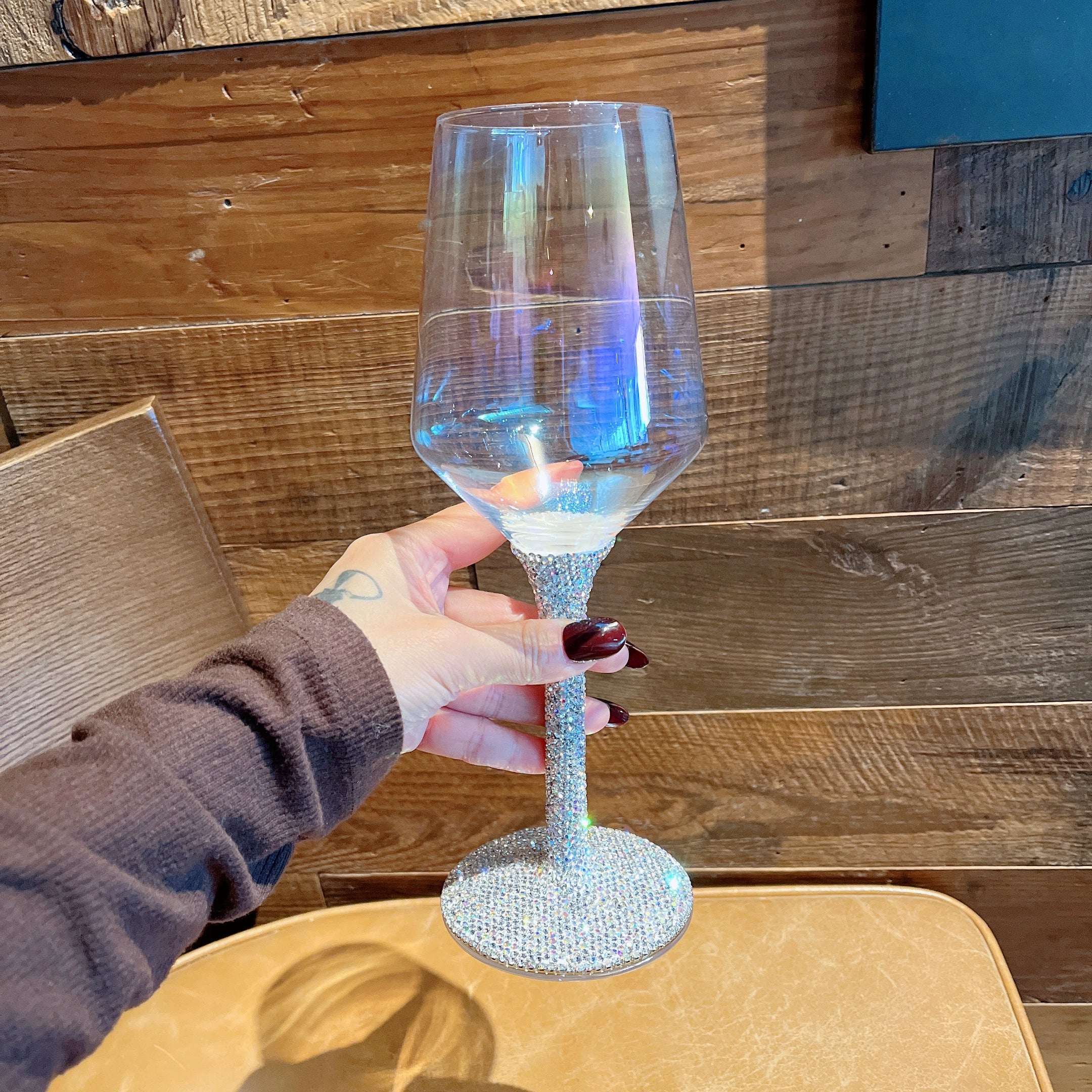 Bling Rhinestone Wine Glass – Colorful Crystal Goblet Champagne Glass for Gifts & Home Use