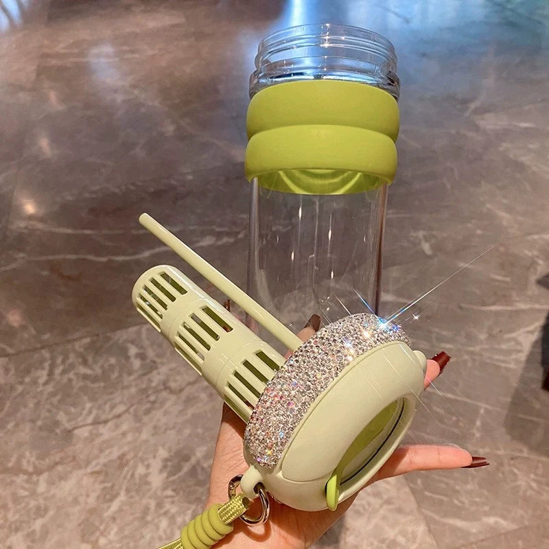 Large-Capacity Double-Drink Plastic Cup – Summer Coffee & Flower Tea Tumbler with Filter Straw