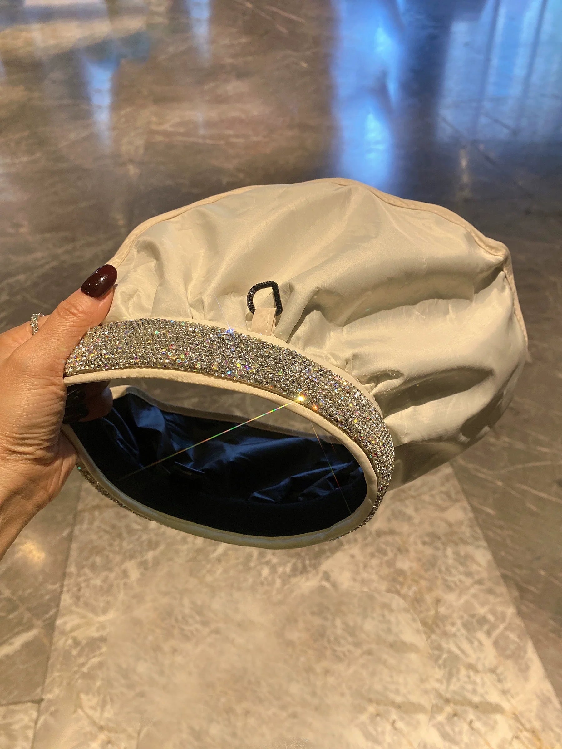 Fashion Summer Sun Hat for Women – Diamond Decor, Large Brim, Anti-UV