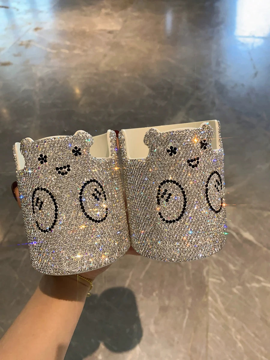 Diamond-Encrusted Cosmetic & Stationery Organizer – Desktop Storage Box