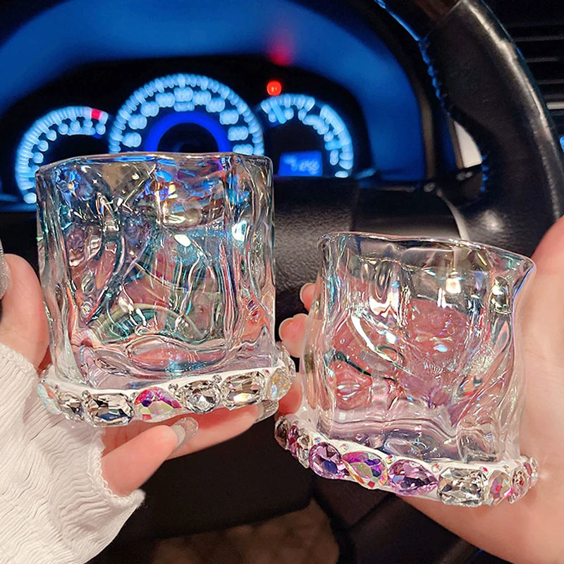 Premium Diamond Drink Glass – Elegant Juice, Cocktail & Beer Cup