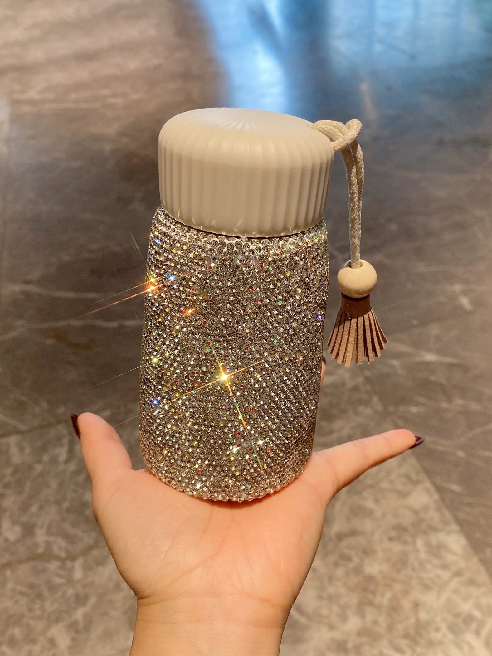 Premium Diamond-Encrusted Thermos – Stainless Steel Luxury Water Bottle