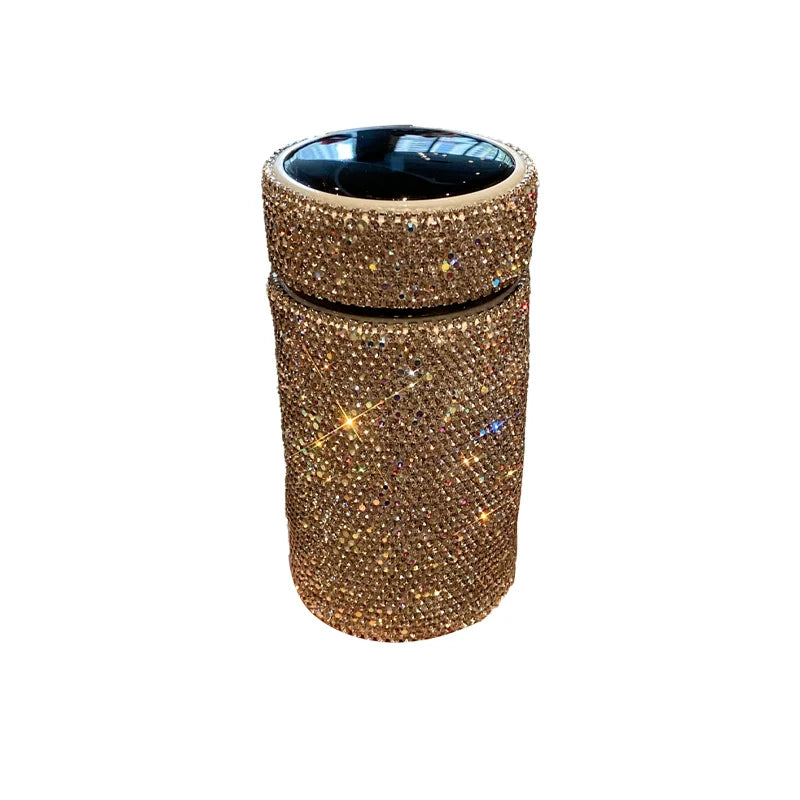 Diamond-Encrusted Smart Thermos Cup – Small Capacity Temperature Display Portable Water Bottle