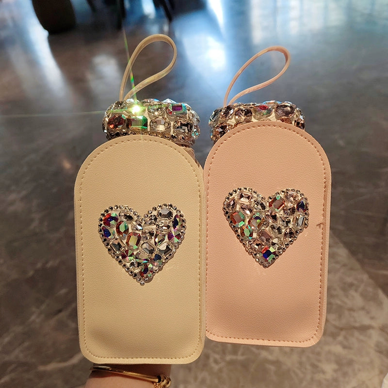 2025 Diamond-Encrusted Love Parasol – Foldable Portable Sunshade Umbrella for Women, Rain or Shine