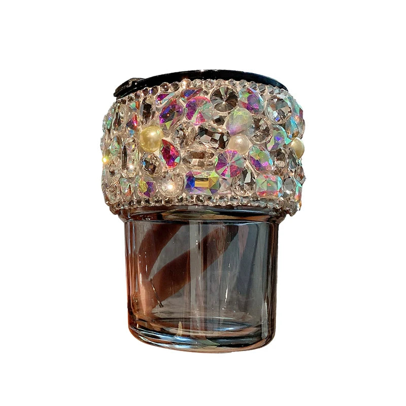 High-End Portable Light Luxury Water CupCelebrity Diamond-Encrusted High-Value Coffee Cup With Lid