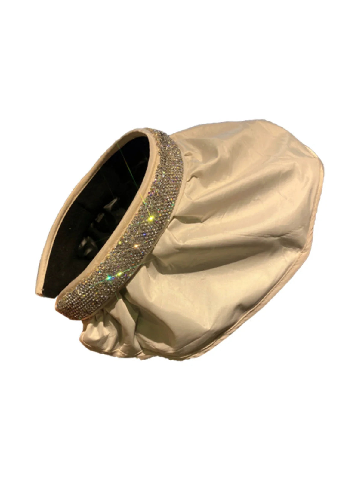 Fashion Summer Sun Hat for Women – Diamond Decor, Large Brim, Anti-UV