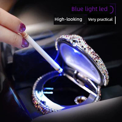 Diamond-Encrusted Car Ashtray Cover – Multifunctional Universal Automotive Accessory