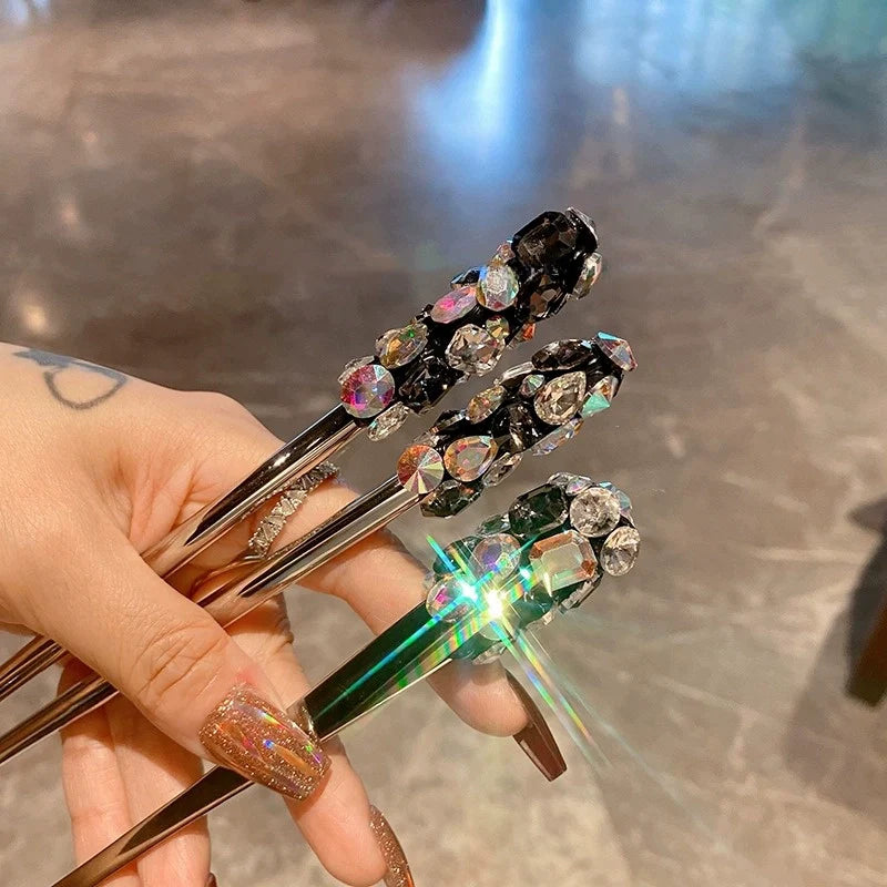 Diamond-Studded Chopsticks and Spoon Set – 304 Stainless Steel Portable Cutlery