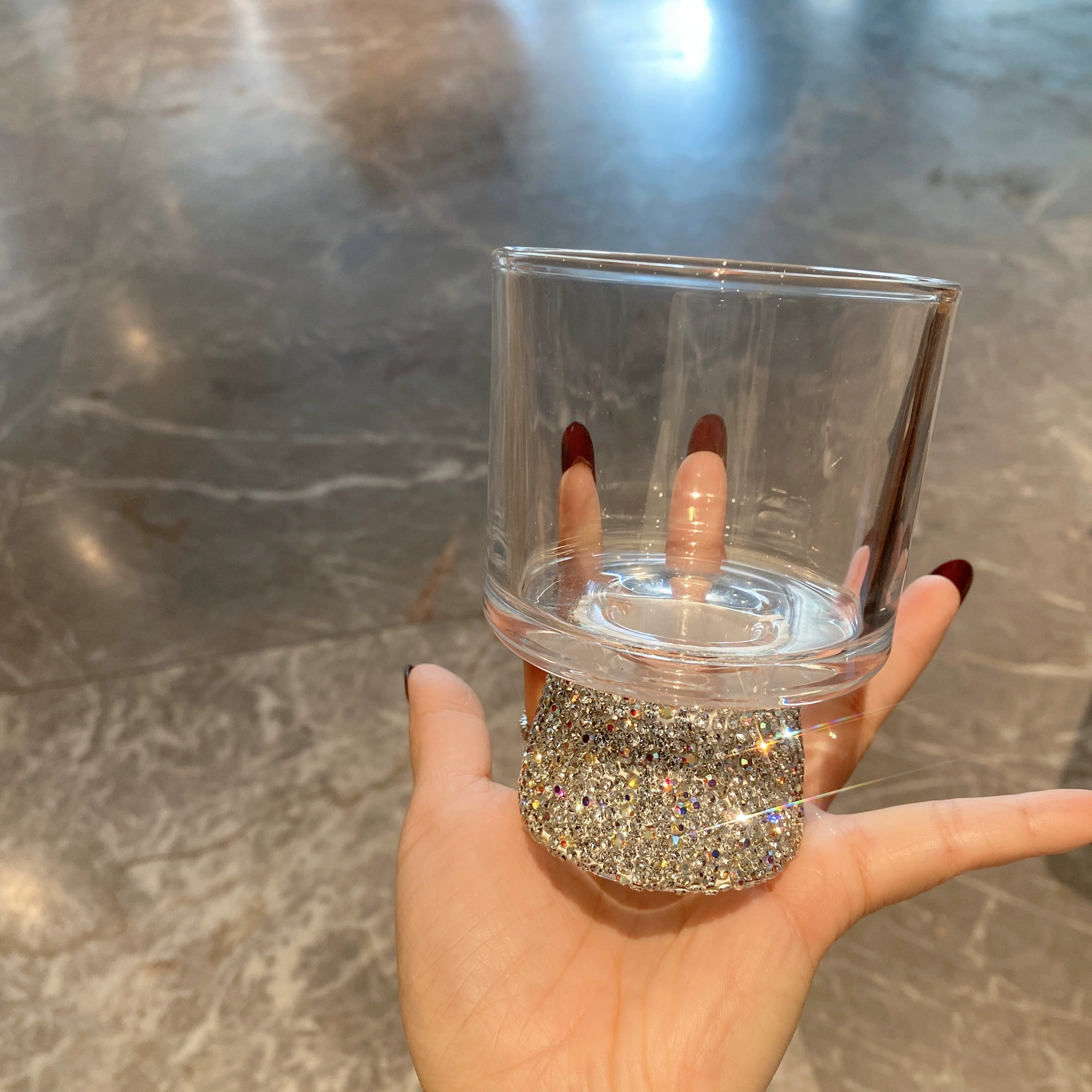 Bling Rhinestone Ice Cream Glass – Dessert, Fruit & Salad Cup for Home & Office