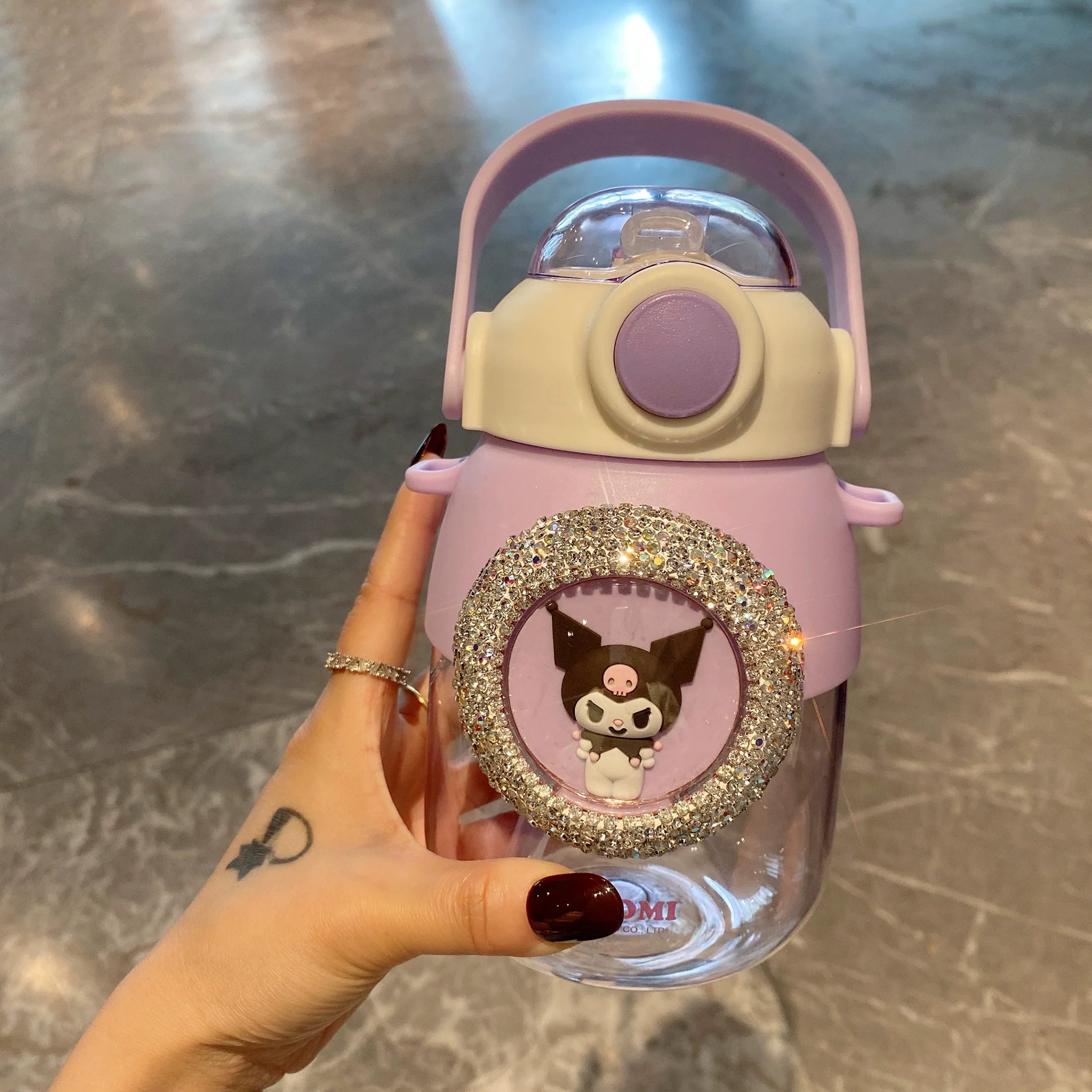 Stylish Diamond-Encrusted Big Belly Cup – Large-Capacity Straw Water Tumbler