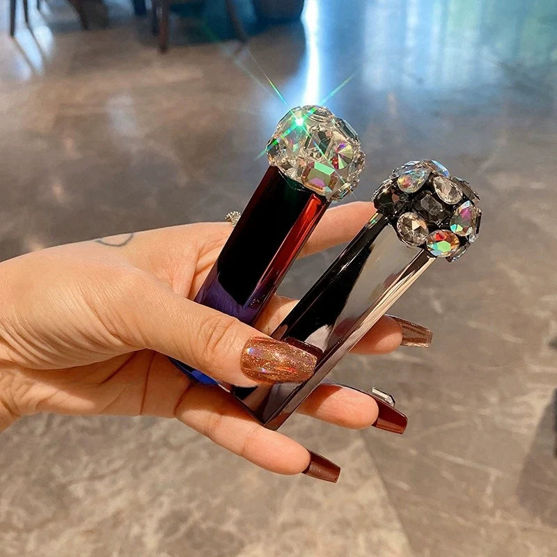 Diamond-Encrusted Mini Rechargeable Lighter – Lightweight, Colorful, Portable & Windproof Flip-Top Design