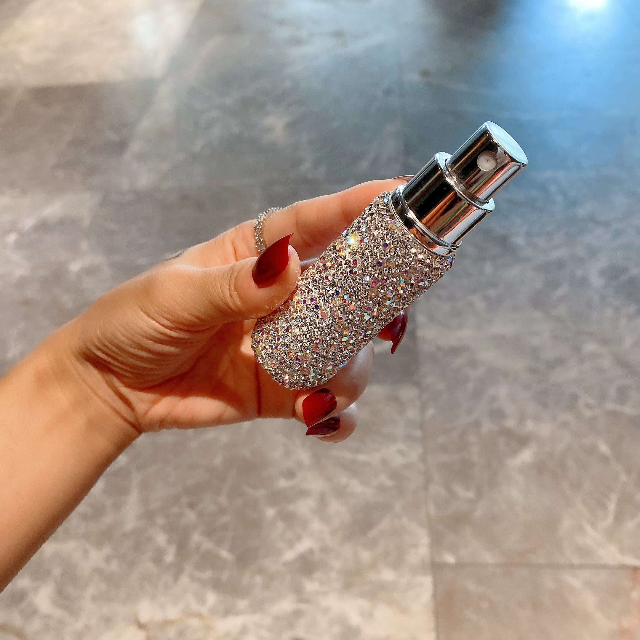 Luxury Diamond Travel Spray Bottle – Cute Mini Perfume & Lotion Container