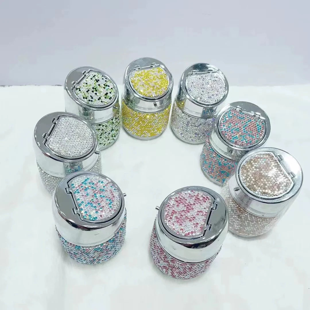 Diamond-Encrusted Car Ashtray Cover – Multifunctional Universal Automotive Accessory
