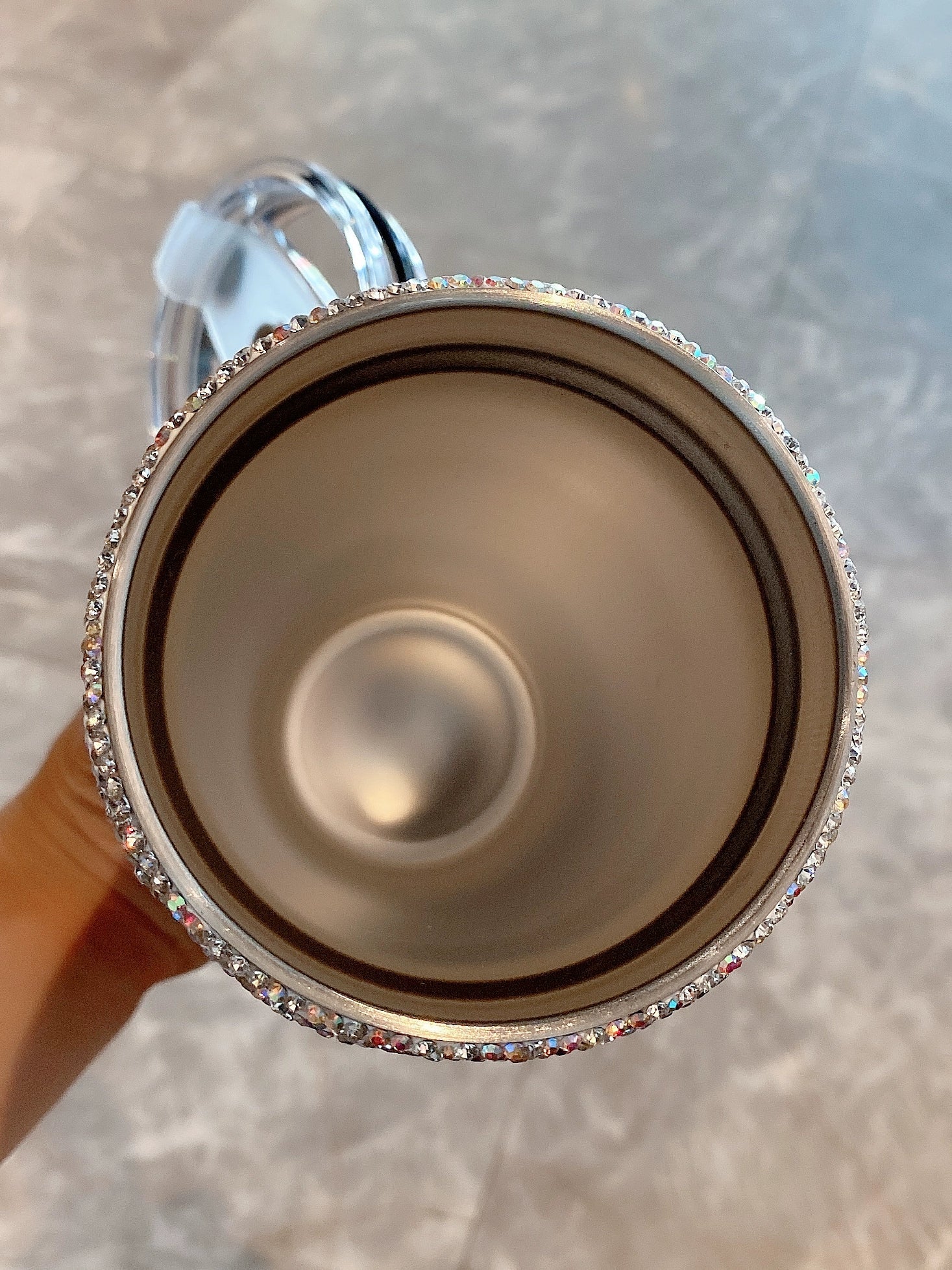 Luxury Diamond-Encrusted Tumbler with Lid – High-End Large-Capacity Water Cup for Home