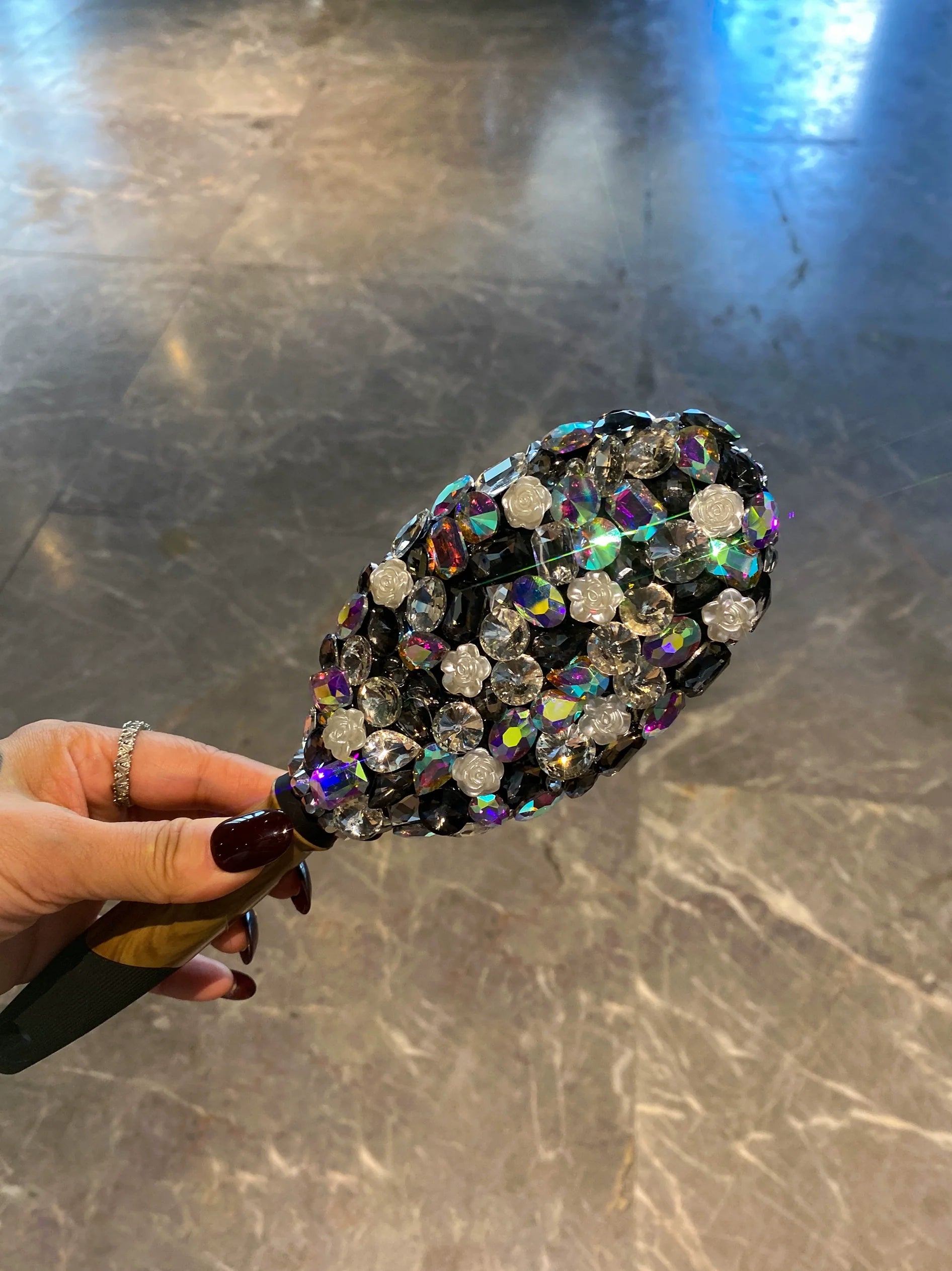 Luxury Black Diamond Air Cushion Hair Comb – Massage Head Meridian Detangling Brush