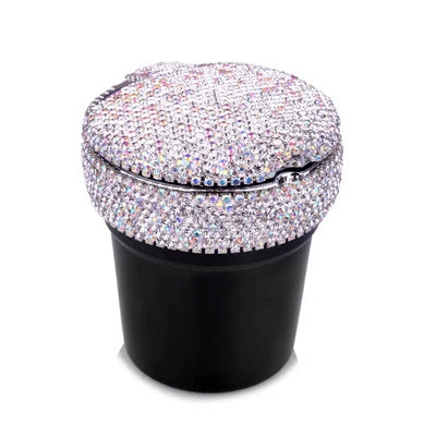 Diamond-Encrusted Car Ashtray Cover – Multifunctional Universal Automotive Accessory