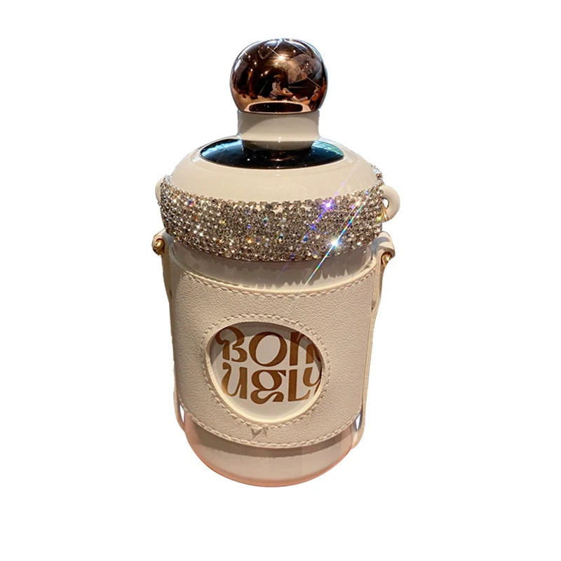 Fashion Diamond Pearl Thermos – High-Value Portable Smart Water Cup
