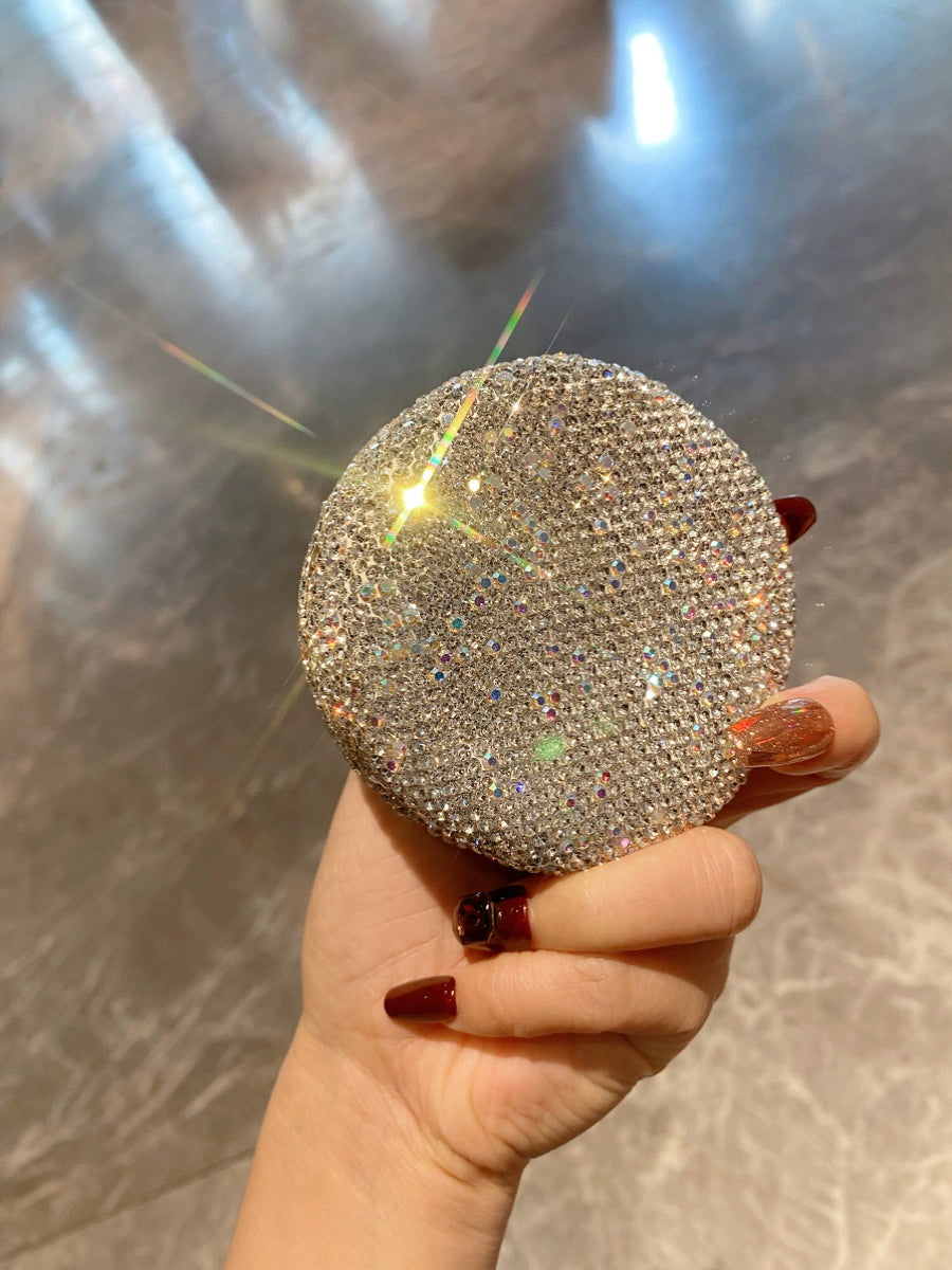 Diamond-Encrusted 7-Day Pill Organizer – Large-Capacity Portable Medicine Box with Sealed Compartments