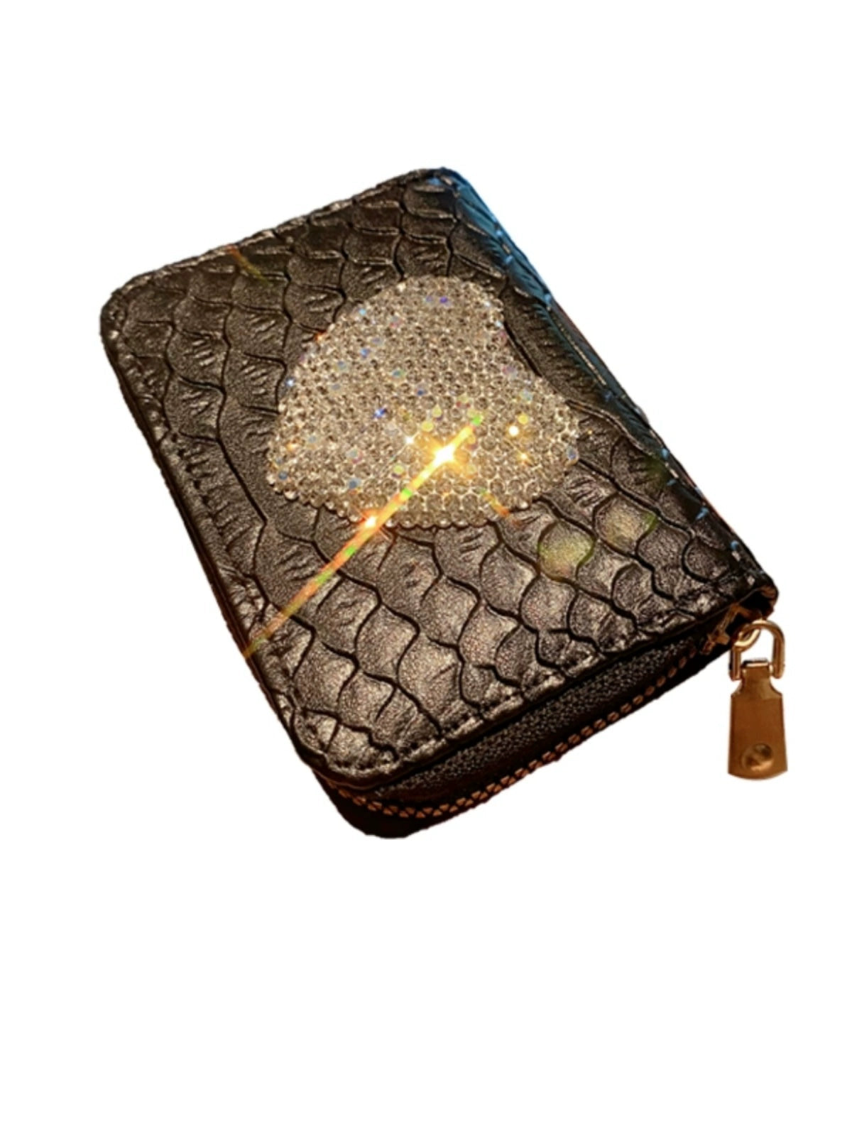 Sparkly Diamond Card Holder – Cute Portable Wallet with Large Capacity for Cards & Coins